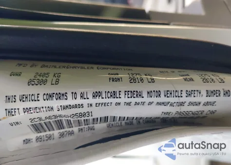 2006 Chrysler 300C from USA, damaged, VIN 2C3LA63H66H258031